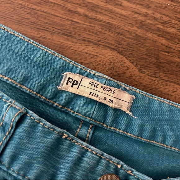 Free People Teal Ankle Jeans 28 - Picture 5 of 10